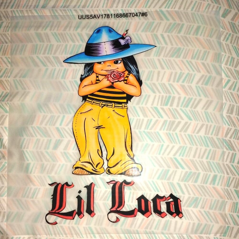 Vintage "Lil Loca" - IRON ON TRANSFER - Heat Transfer Patch - Rare